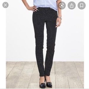 Banana Republic Size 8 Sloan Dress pants- black/white polka dots